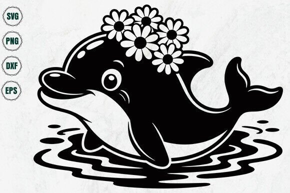 Download Cute Dolphin Svg Png Dxf Eps File - Eps file Collection