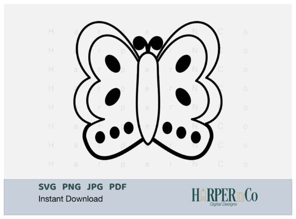 Download BUTTERFLY OUTLINE 8 SVG PNG Cut EPS File - Premium Resources