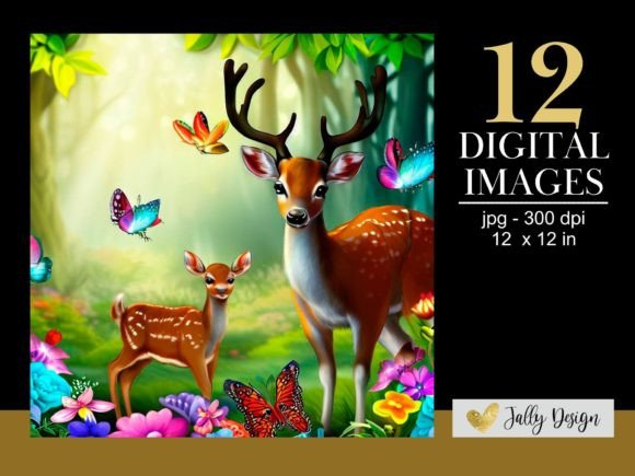 Download Deer and Its Calf AI Illustrations Pack - Premium Resources