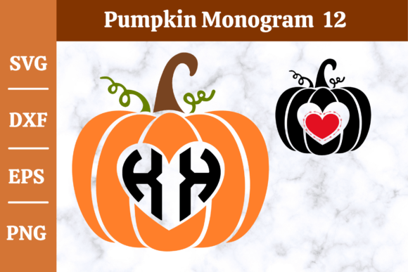 Download Pumpkin Monogram SVG,Fall, Halloween #12 - Monogram Collection