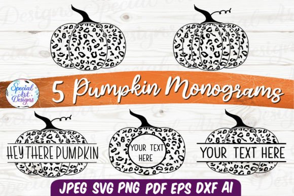 Download Leopard Pumpkin Monogram Svg Bundle - Monogram Collection