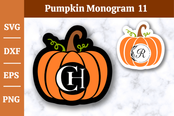 Download Pumpkin Monogram SVG,Fall, Halloween #11 - Monogram Collection