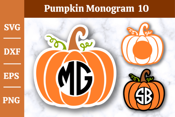 Download Pumpkin Monogram SVG,Fall, Halloween #10 - Monogram Collection