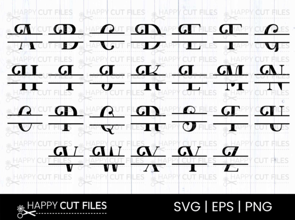 Download Split Svg Monogram Svg Files for Cricut - Monogram Collection