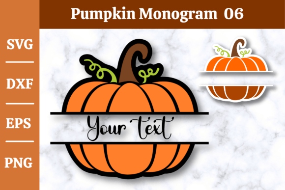 Download Pumpkin Monogram SVG,Fall, Halloween #06 - Monogram Collection