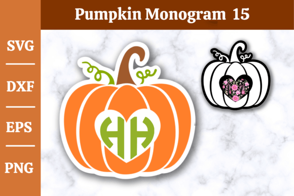 Download Pumpkin Monogram SVG,Fall, Halloween #15 - Monogram Collection