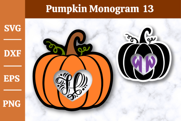 Download Pumpkin Monogram SVG,Fall, Halloween #13 - Monogram Collection