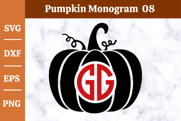 Download Pumpkin Monogram SVG,Fall, Halloween #08 - Monogram Collection