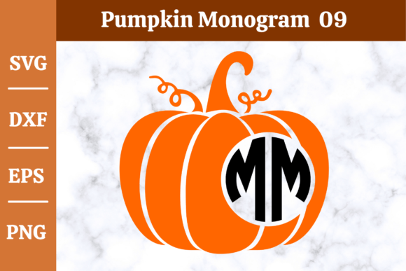 Download Pumpkin Monogram SVG,Fall, Halloween #09 - Monogram Collection
